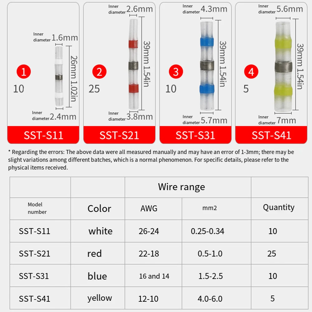 Blue 12 Electric Connectors Butt Wire Connectors Butt Wire Connectors Color-Coded Connectors Easy Installation