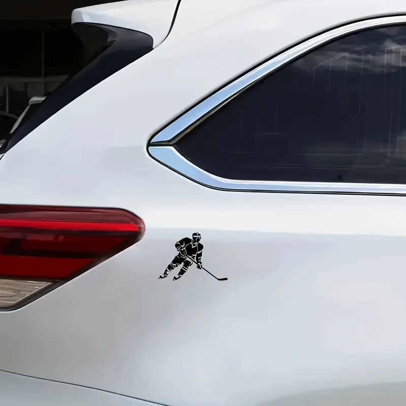 1pc Fashion Hockey Player Auto Stickers On The Car For Hood Decor Decal Car Window Bumper Cute Waterproof Removable