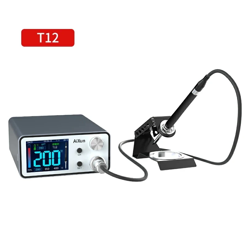 AIXUN T3A Smart Soldering Station with T12/T245 Soldering Handle Iron Tips Electric Welding Iron Station for SMD Repair