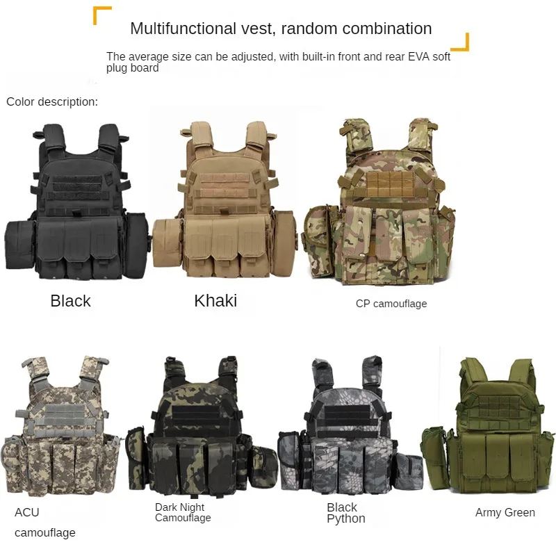 6094 Tactical Vest Vest Men\'s Multifunctional Lightweight Training Suit Vest Black Outdoor CS Field Equipment Tactical Vest