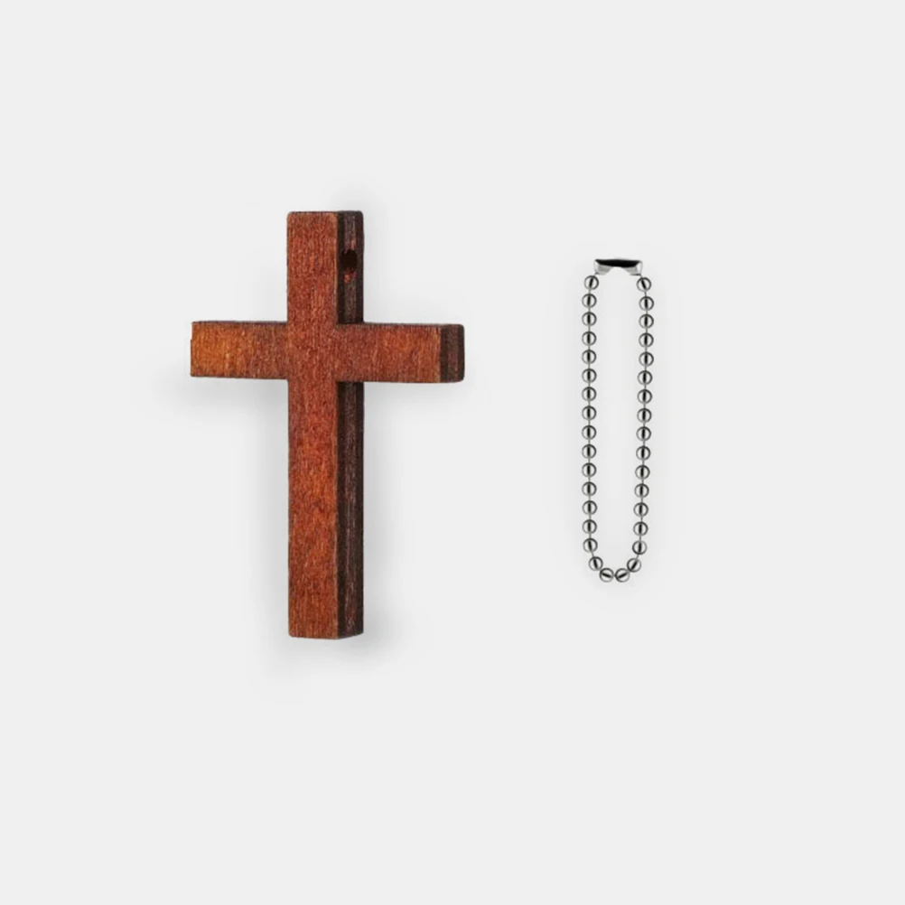 

50Sets Cross Shaped Wooden Pendants Small Lightweight DIY Hanging Decoration Wedding Home Bedroom Living Room Ornament