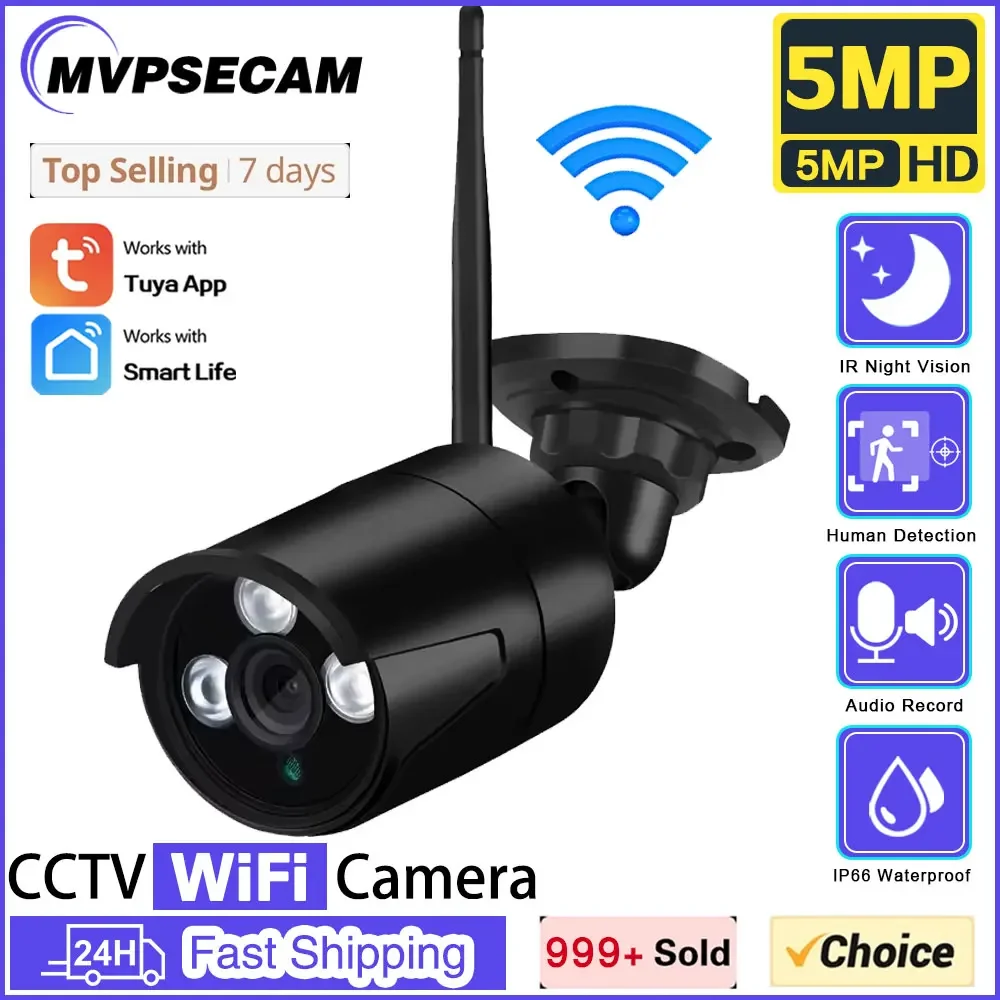 

HD Black Tuya Wifi IP Camera Wireless Human Detection Cctv Security Surveillance Smart Cloud IR Night Vision Wifi Home Cameras