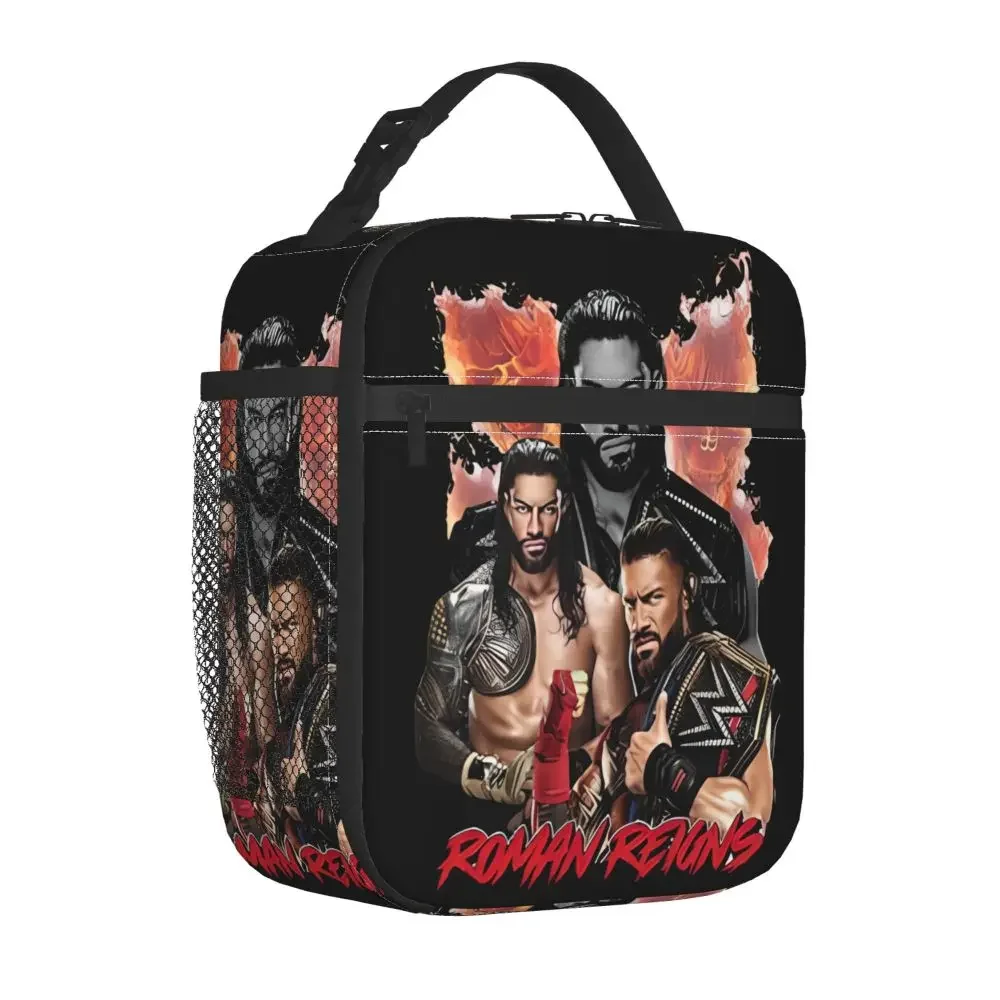 Bolsa de almuerzo aislada, luchador Roman Reigns, accesorios de lucha, contenedor de almuerzo, refrigerador térmico, caja Bento para la escuela