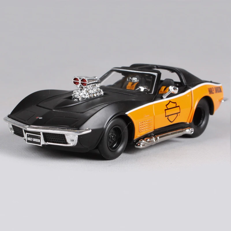 Maisto 1:24 Chevrolet 1970 Harley Corvette Version Alloy Sports Car Model Diecast Metal Toy Racing Car Model Simulation Kid Gift