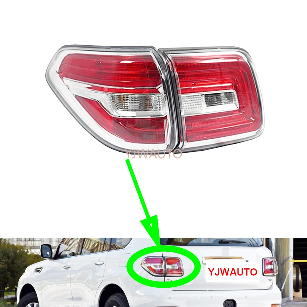 

For Nissan Patrol Y62 2014-2019 Car Taillight Assembly Taillamp Reverse Park lamp Shell Brake Tail Lamp Rear Turn Signal Light