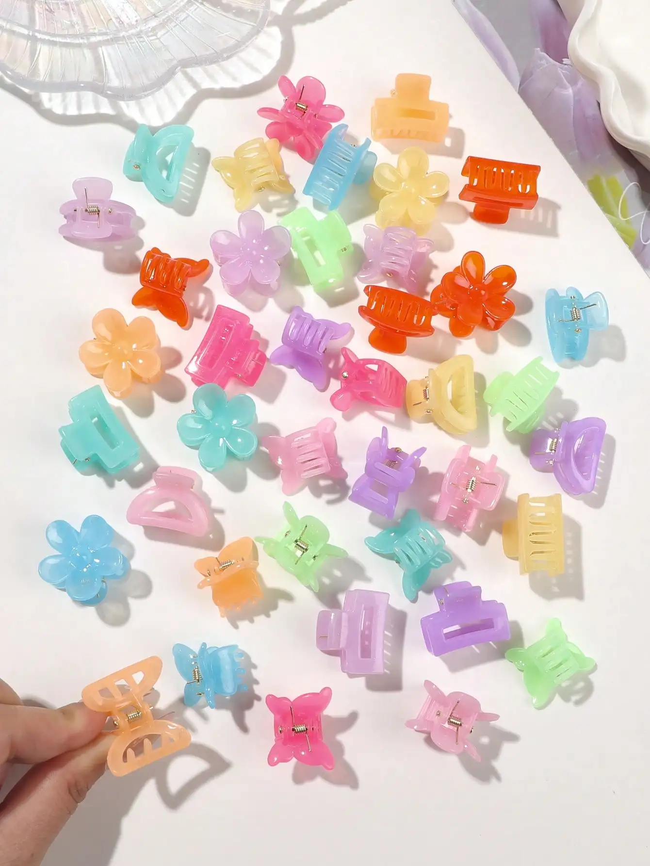 40 Stück langlebige Mini-Haarklammern, ideal für Kinder und Erwachsene, zur Haarstyling-Dekoration, zum Befestigen von Ponyfransen, mit starkem Halt, Multifunktions-Klemmklammern – Detail 10