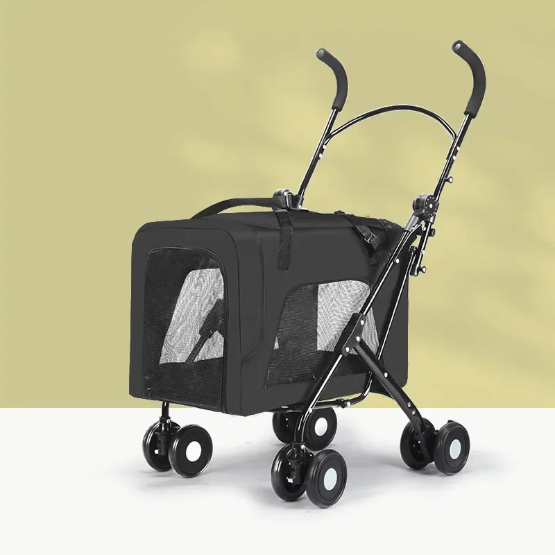 Luxury Removable Pet Stroller Travel 4 Wheel Dog Strollers Small Dogs Pet Stroller Dog Cart Carriage