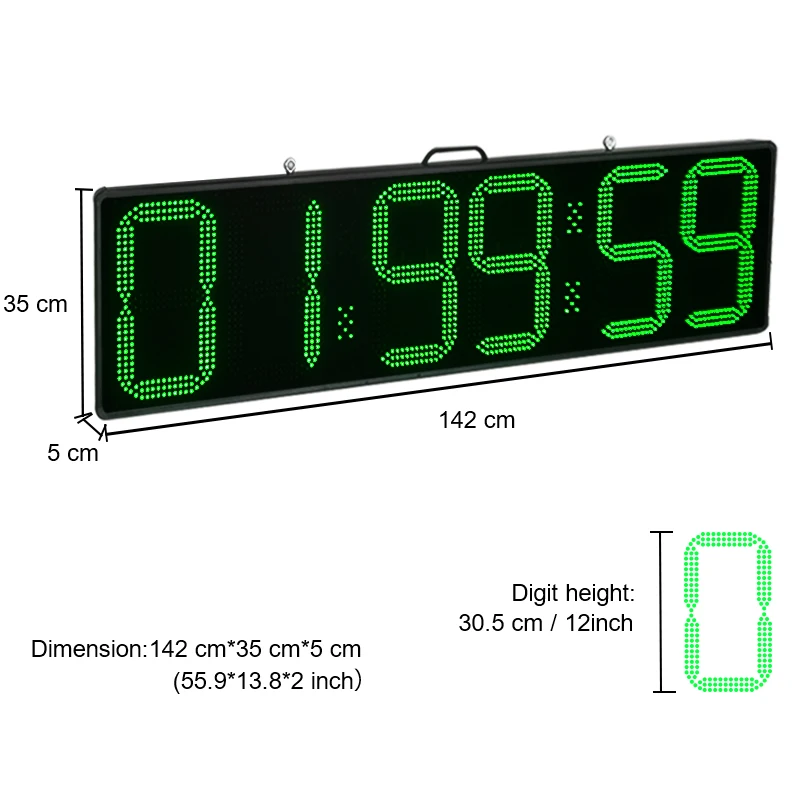 CHEETIE CP30 Double Sided Led Digital 6 Digit Display 12 Inch Waterproof Programmable Marthon RFID Race Timing System