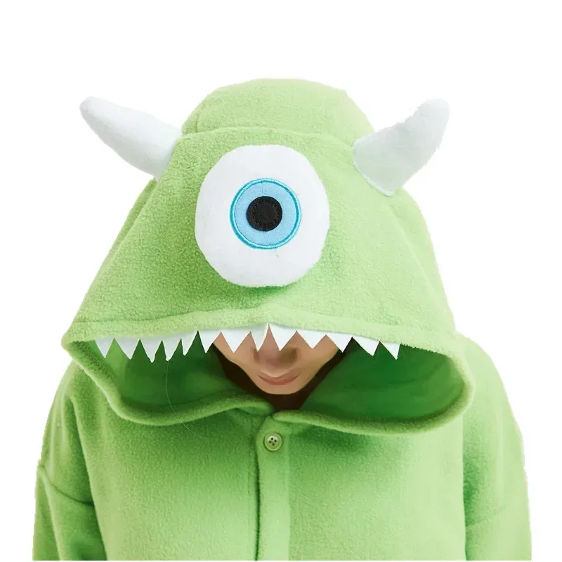 New 2025 Monster Mike Cosplay Kigurumi Adults Onesies Women Pajamas Fleece Costume Jumpsuit eqs9X
