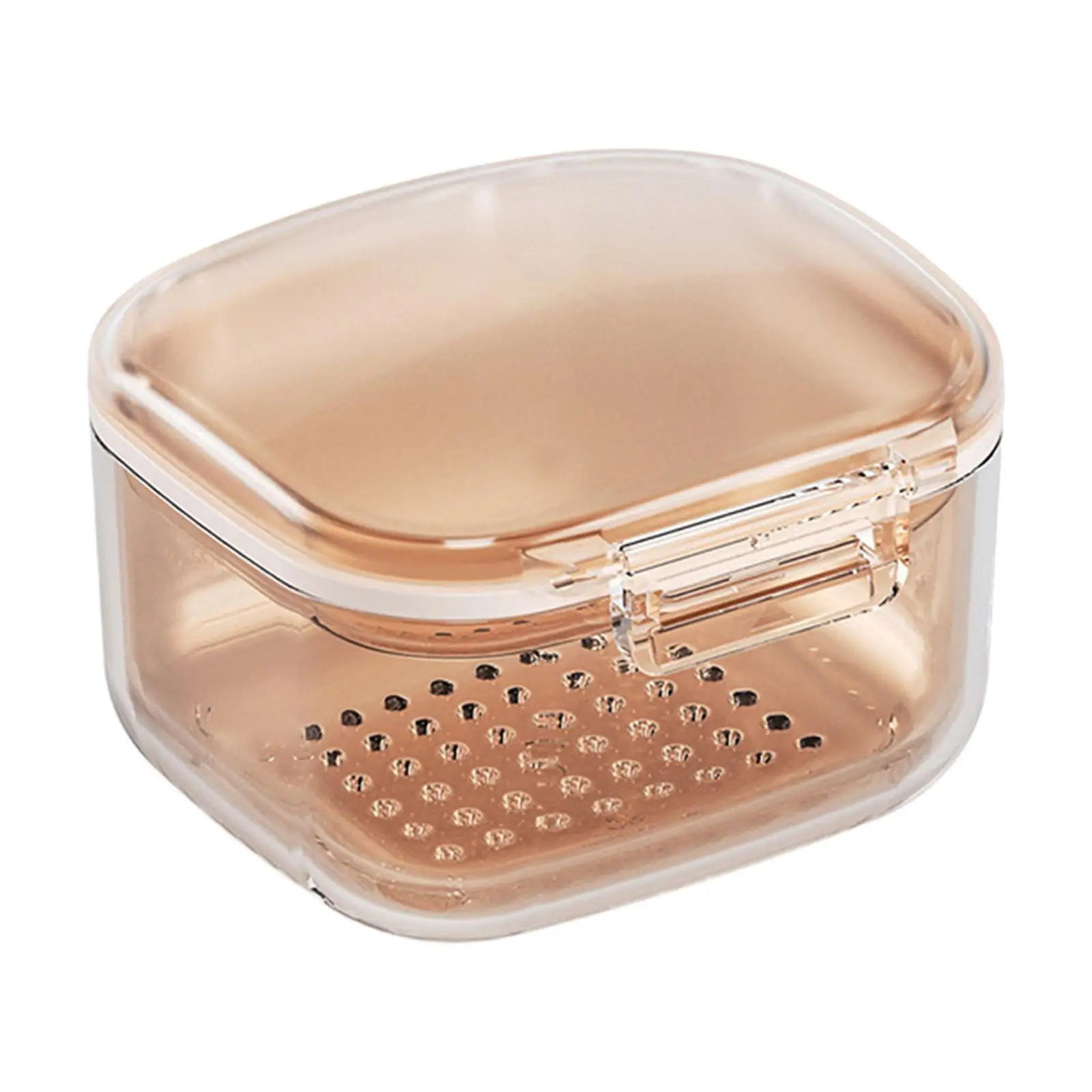 Retainer Cleaner Case Denture Bath Box Cup with Strainer Basket Easy Carry