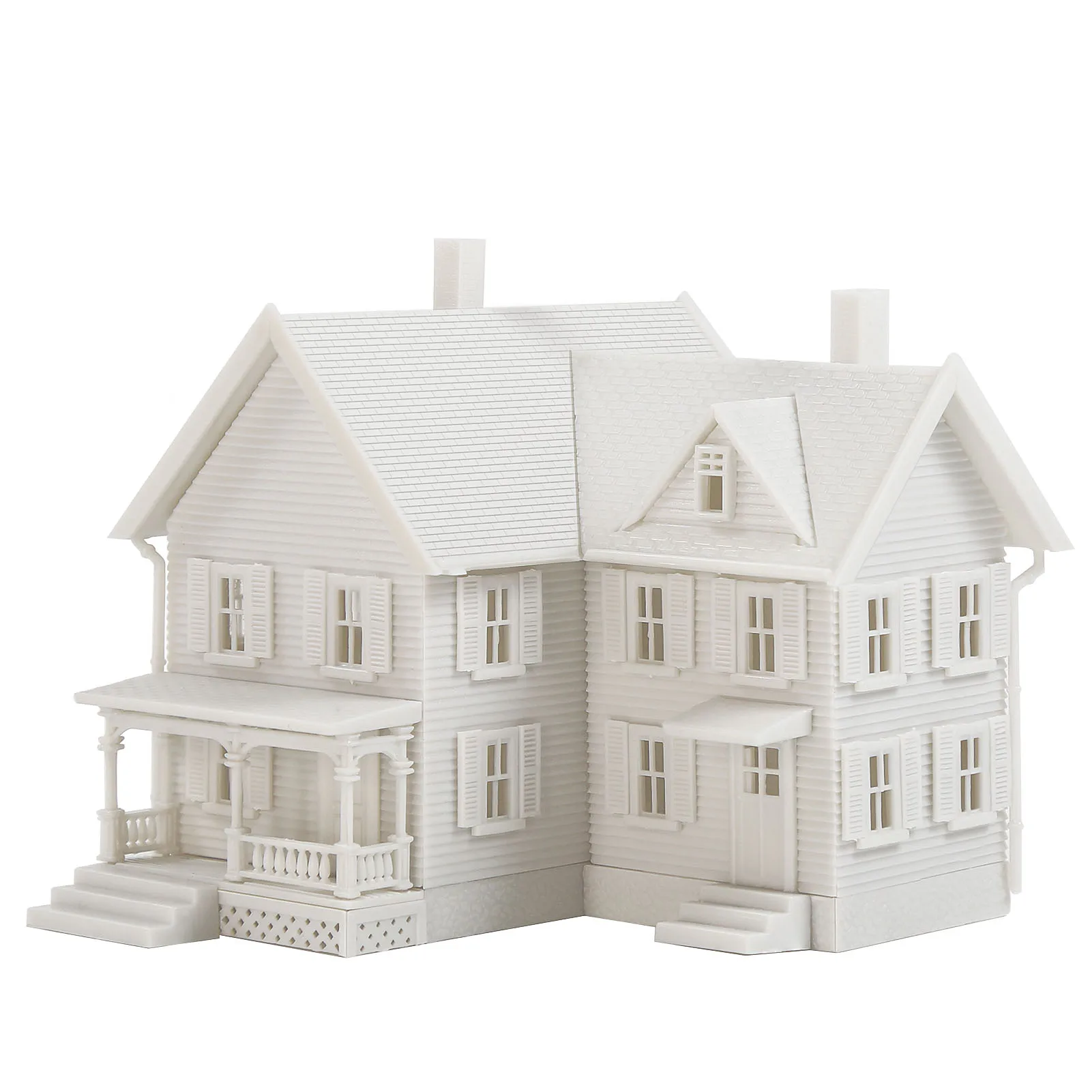 

Evemodel N Scale 1:160 Model Dwelling House Kit Two-story with Porch Unassembled Unpainted JZN5885JJ