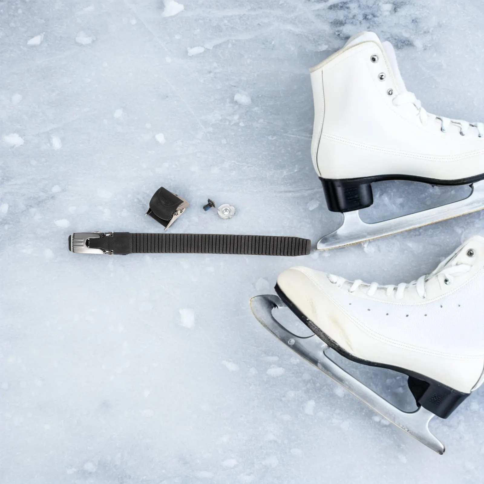 

4Set Roller Skate Buckle Straps Inline Skate Replacement Fixing Parts Black Adjustable Skating Shoe Accessories Universal Fit