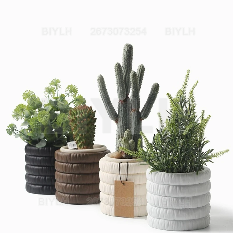 Ceramic Small Flowerpot for Succulent Cultivation Nordic Home Decor Simple Garden Accessories Indoor Plant Pot Plant Organizer