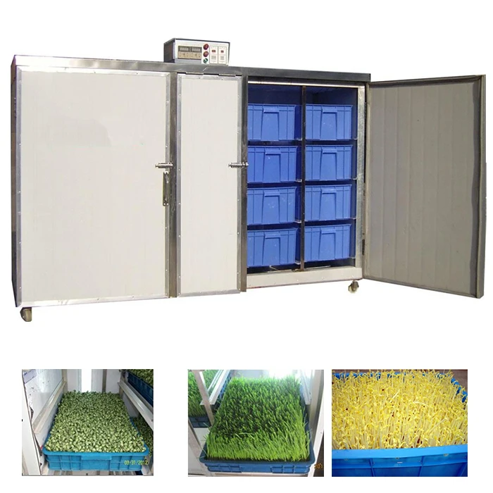 Industrial 500kg/day poultry hydroponic fodder system mung bean sprout machine