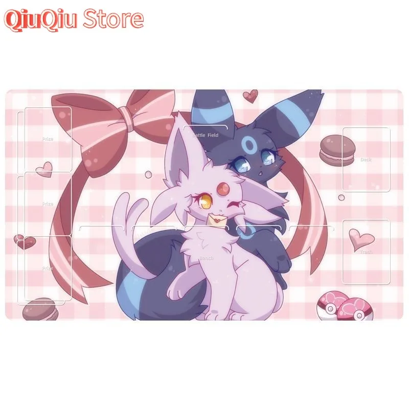 Tapete para tarjetas de un solo jugador Pokémon TCG: tapete para juegos de mesa con temática de Pokémon, superficie de duelo, tapete para tarjetas DIY personalizable para batallas