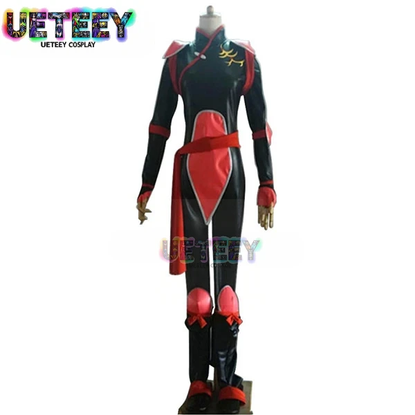 

UETEEY Anime Sango Battle Suit Cosplay Costume Women Jumpsuit Halloween Carnival PU Costumes Sango Wig Customized size