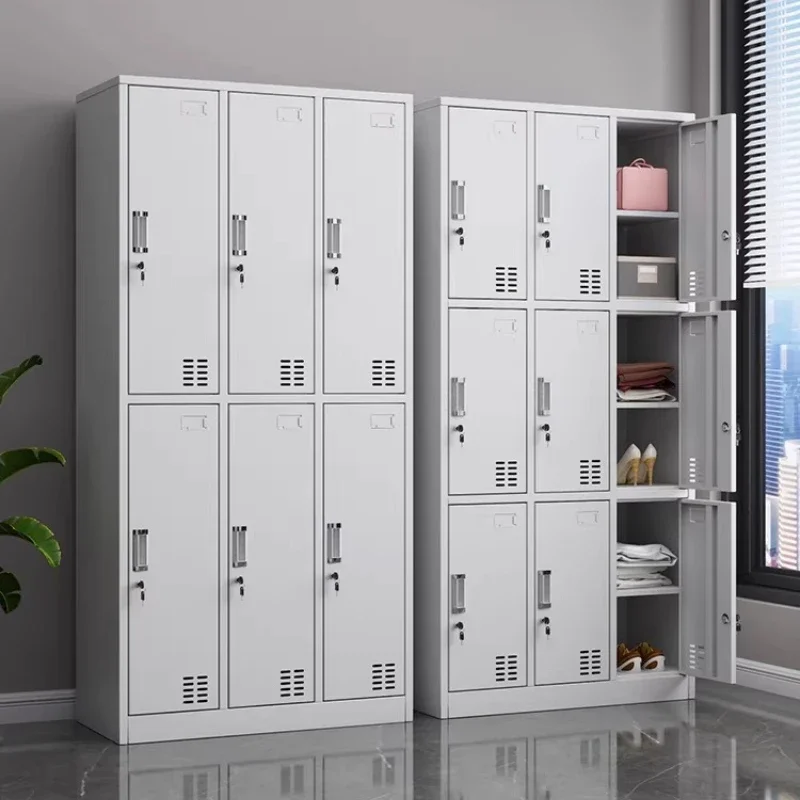 Factory employee locker, four-door dormitory locker, six-door bathroom changing cabinet with lock, 24-door tin shoe cabinet