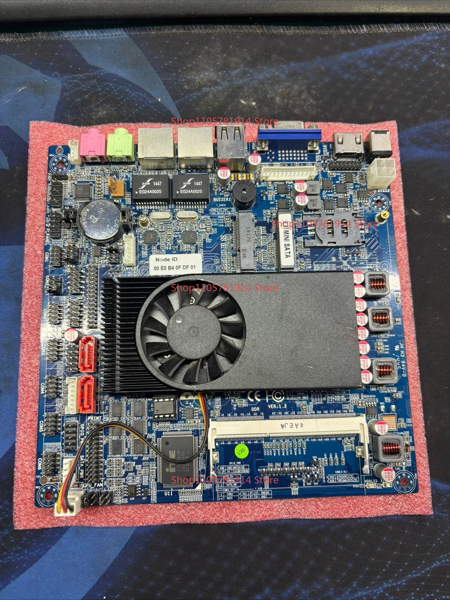 ForITX-3317U-6CD8 V1.2 Cash Register Integrated Machine Industrial Control Dual Network Port Small Main Board, 6com Serial Port