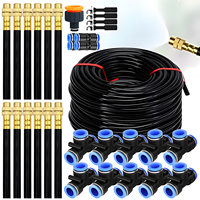 30M-5M DIY Free Bending Universal Sprayer Kit 8mm Hose Patio Misting Cooling System for Garden Plant Fogging Watering Irrigation