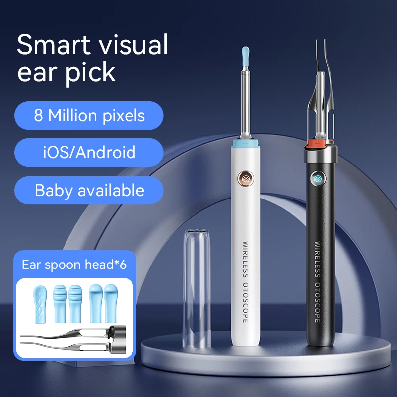 New Find U Pro 5MP  HD WiFi  Earwax Camera Cleaner Otoscope Scope Tool Endoscope Digital Otoscope Camera Earwax Remover