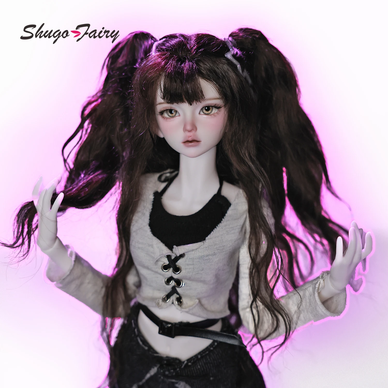 Shugafairy Kaka BJD Doll 1/4 Full SetF Bariy Body Y2k Style Street Fashion Look Original Design Movable Joint Dolls