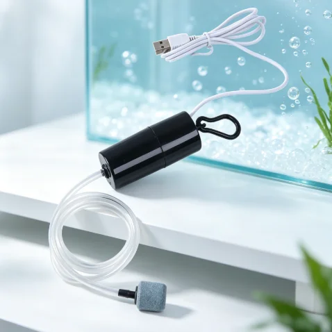 Portable Silent Mini USB Oxygen Aerator Aquarium Air Pump Fish Tank Fish Breeding Household Tank Daily Spare Supply