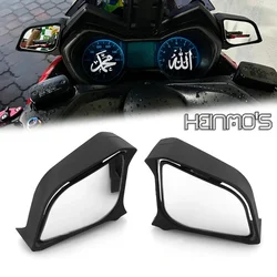 For YAMAHA XMAX 250 300 400 2017-2022 Side Mirrors Convex White Lens Rear View Mirror with ABS Modification Holder