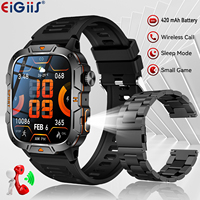EIGIIS Smart Watches Men with LED Flashlight, 1.96\