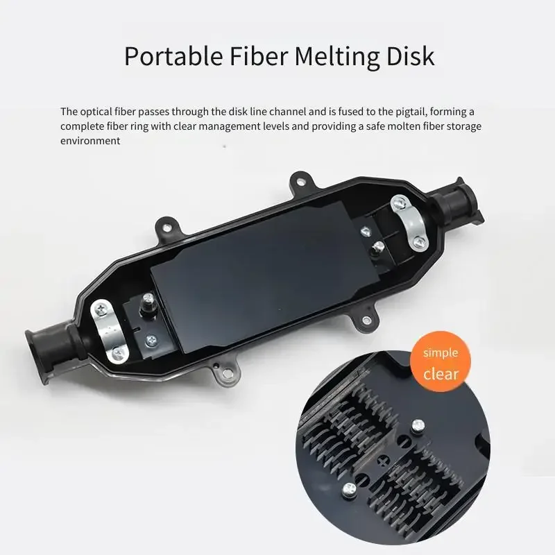 Outdoor Fiber Optic Cable Connector Box 12-Core Small Optical Splice Box One in And One out for Telecommunications