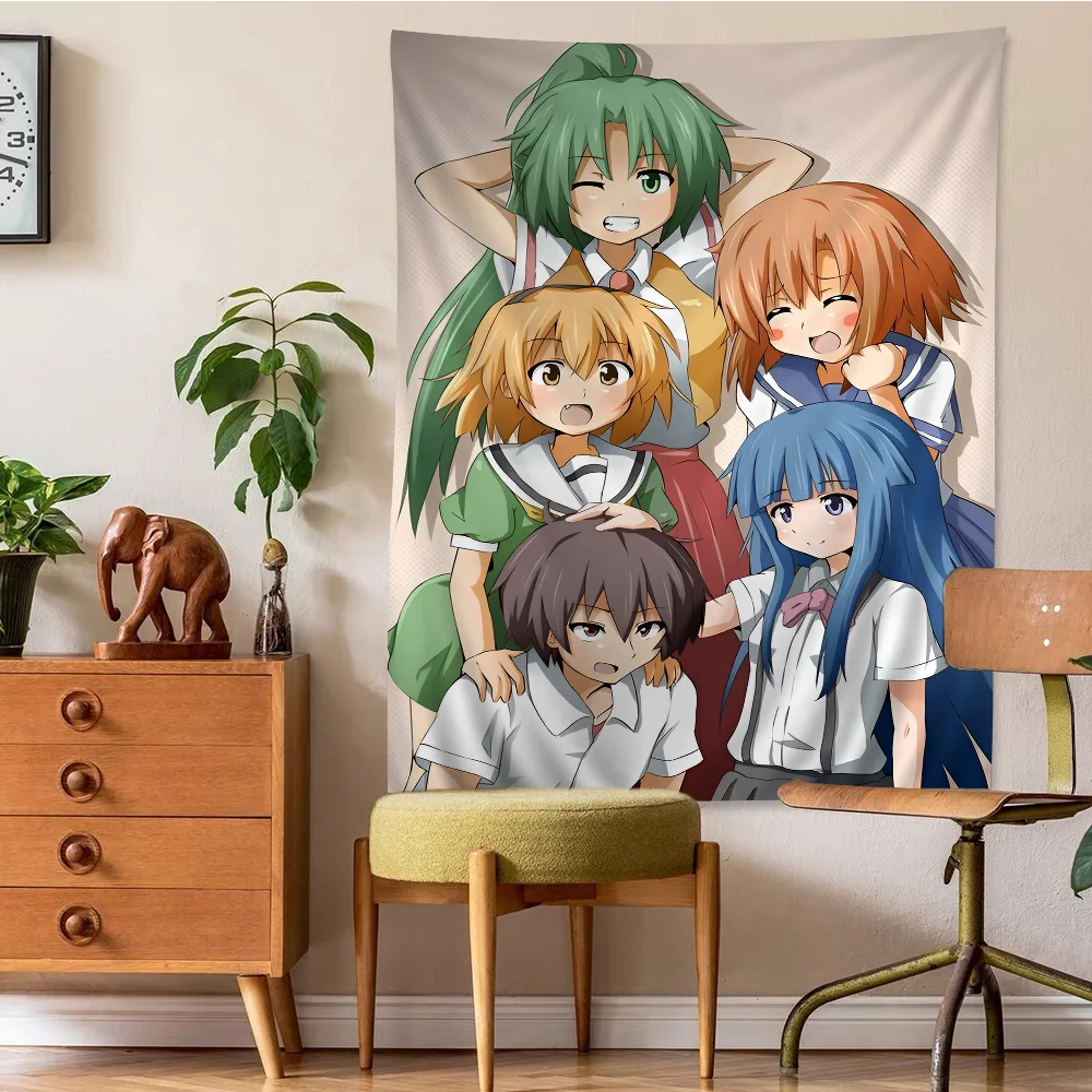 Higurashi When They Cry Chart Tapestry Art Science Fiction Room Home Decor Cheap Hippie Wall Hanging