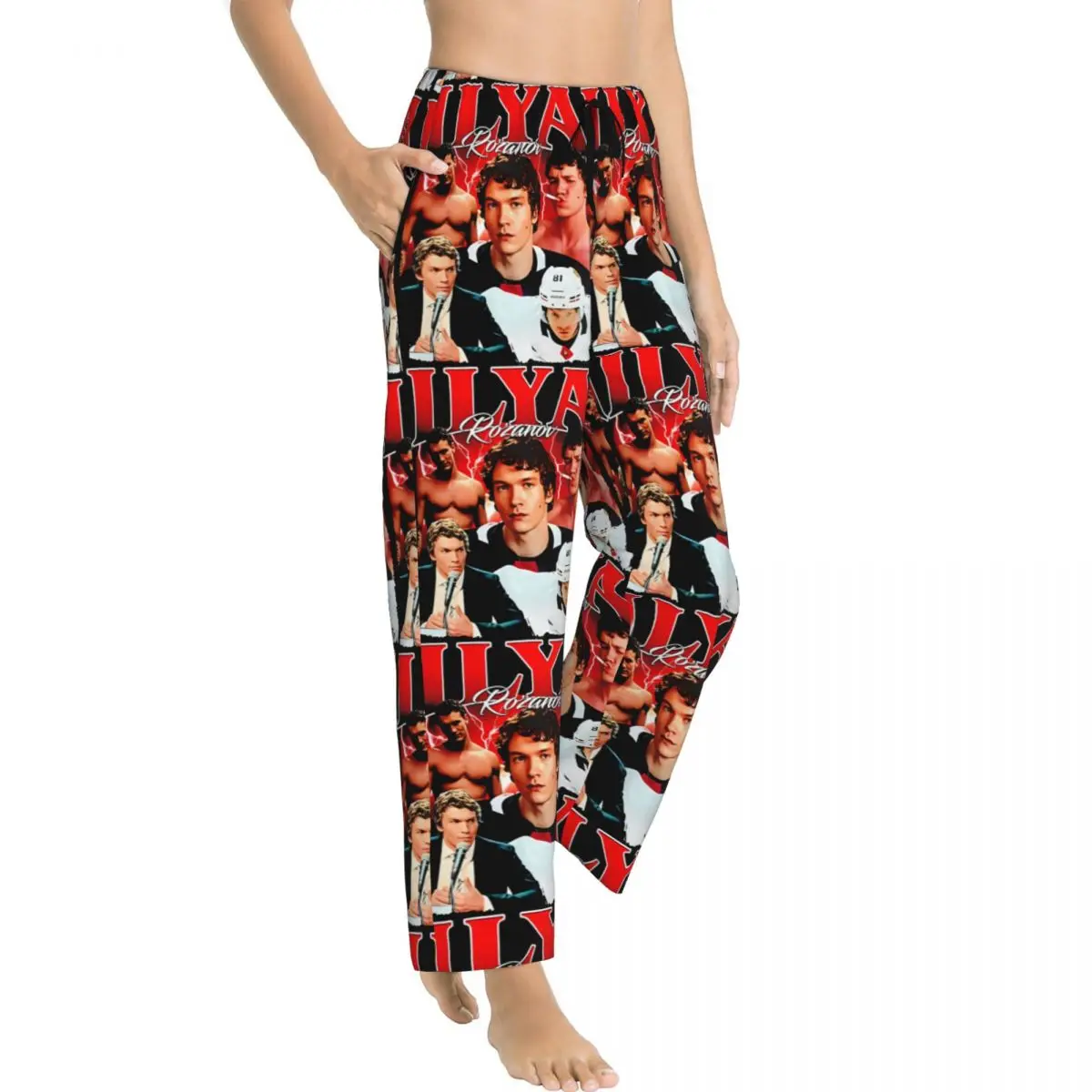 Lady's Pajama Pants Ilya Rozanov Lounge Pants Loose-Fit Heated Rivalry Hockey Sleep Bottoms