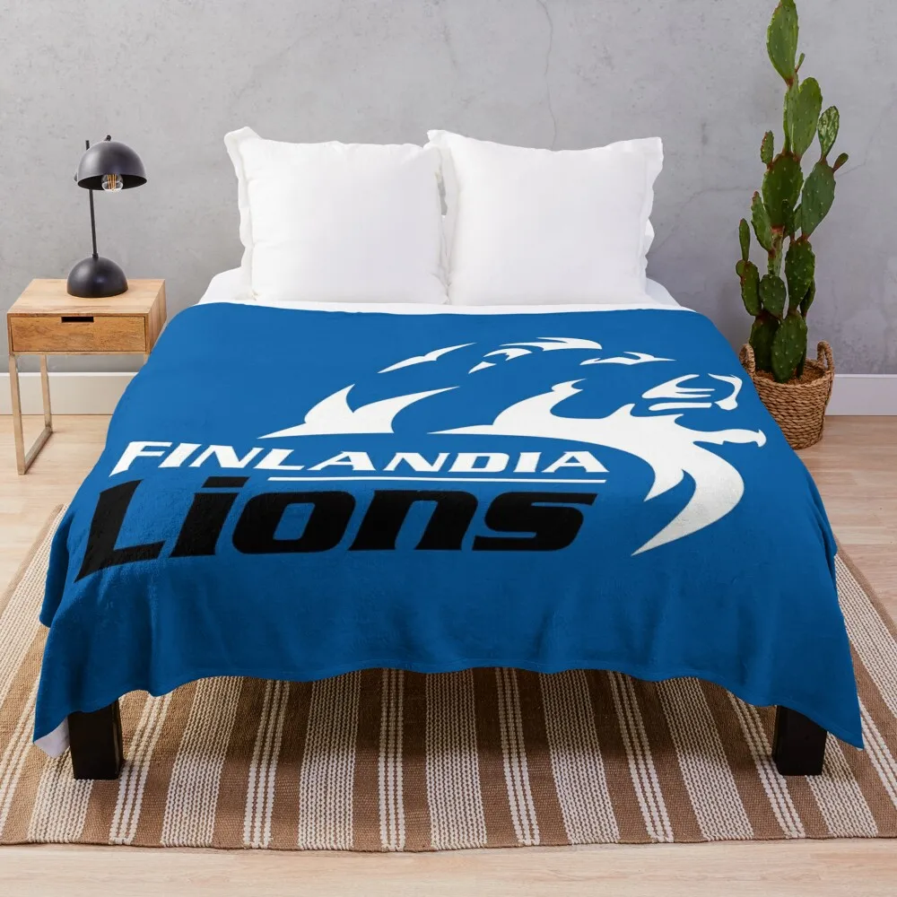 

Finlandia Lions Throw Blanket Luxury Designer Soft Plush Plaid Sofa Throw heavy to sleep Blankets