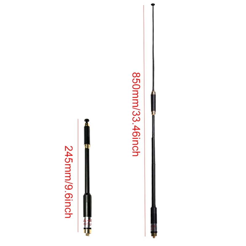 Antenne télescopique AL-800 touristes bande 144/430Mhz SMA-femelle pour WOUXUN HYT BAOFENG BF-888S UV-5R Walperforated Talkie antenne