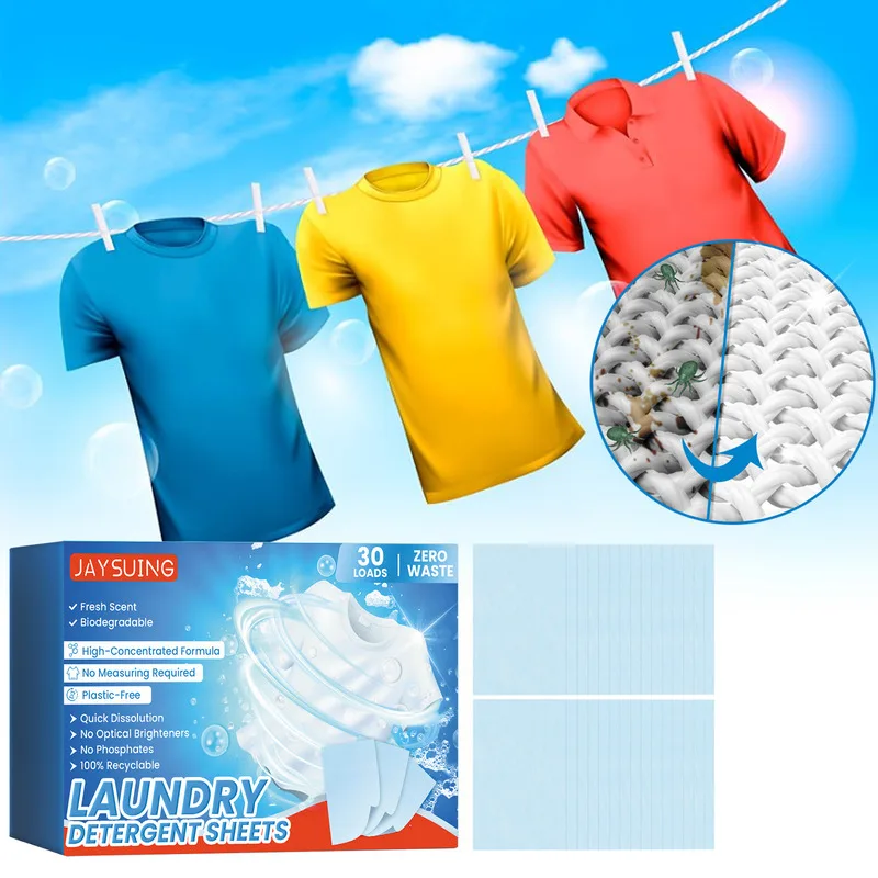 

Laundry Washing Tablets Multi Purpose Cleaner Clothes Oil Stains Mildew Fast Acting No Residue Hand Washing Machine Use