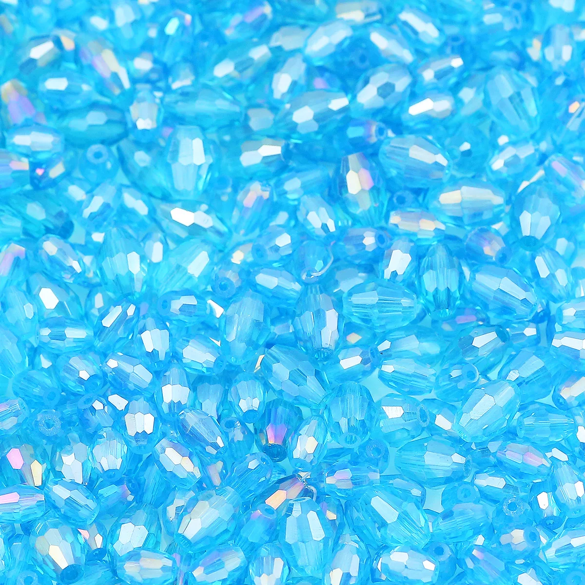 4x6/6x8mm Rice Grains Austrian Crystal Glass Lake Blue AB Oval Faceted Spacer Beads For Jewelry Making DIY Bracelets Necklaces