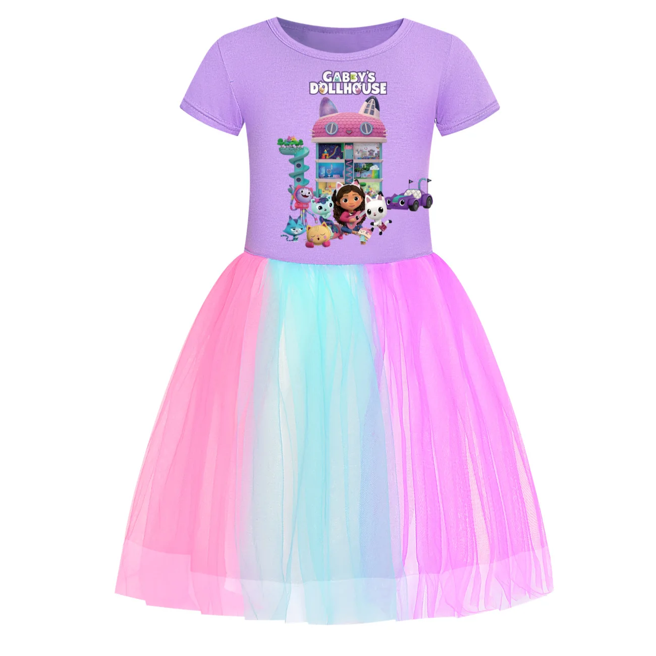 Gabbys Doolhouse Kleid Baby Mädchen Gabi Chat Cosplay Kostüme Kleinkind Mädchen Freizeit kleider Kinder Sommer Party Prinzessin Vestidos & Tasche