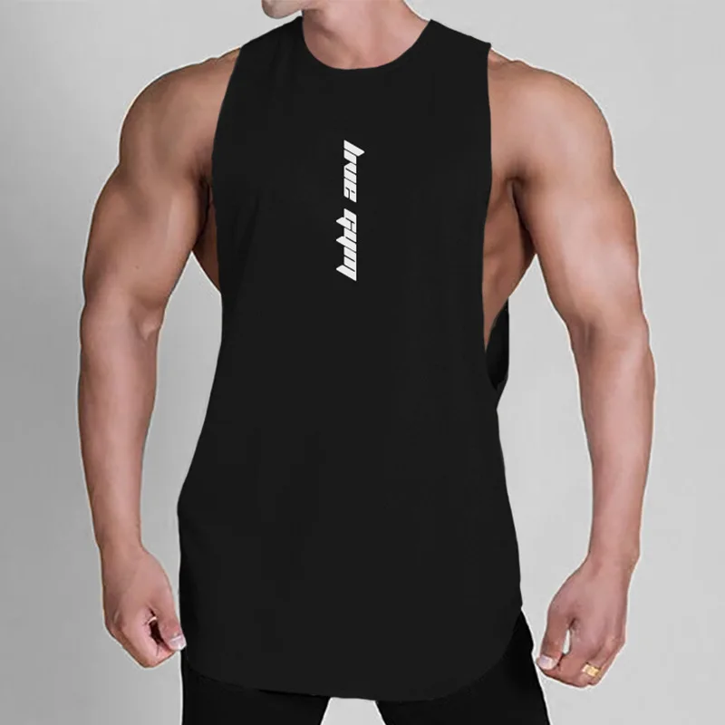 Tank Tops Casual Popular Men\'s Clothing 2024 New Summer Gym T-Shirts for Man Loose Fitness Exercise Oversized Clothes Large Size