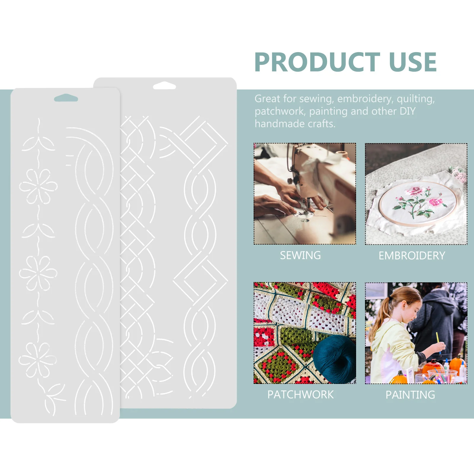 2 Stück kreative Quilt-Vorlage, perfekte Schneider, Anfänger, schneiden seltsame geformte Stoffe, Quilt-Vorlage, Nähen, Nähvorlagen