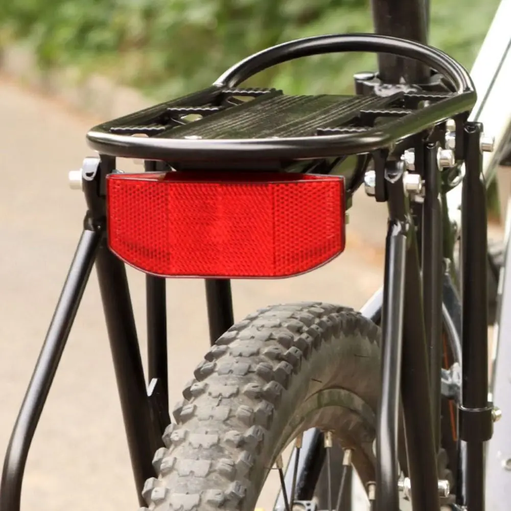 

Cycling Metal Acrylic Bicycle Rear Light Red Black Vertical Horizontal Install Bike Rack Reflector Luggage Carrier Mount Bicycle
