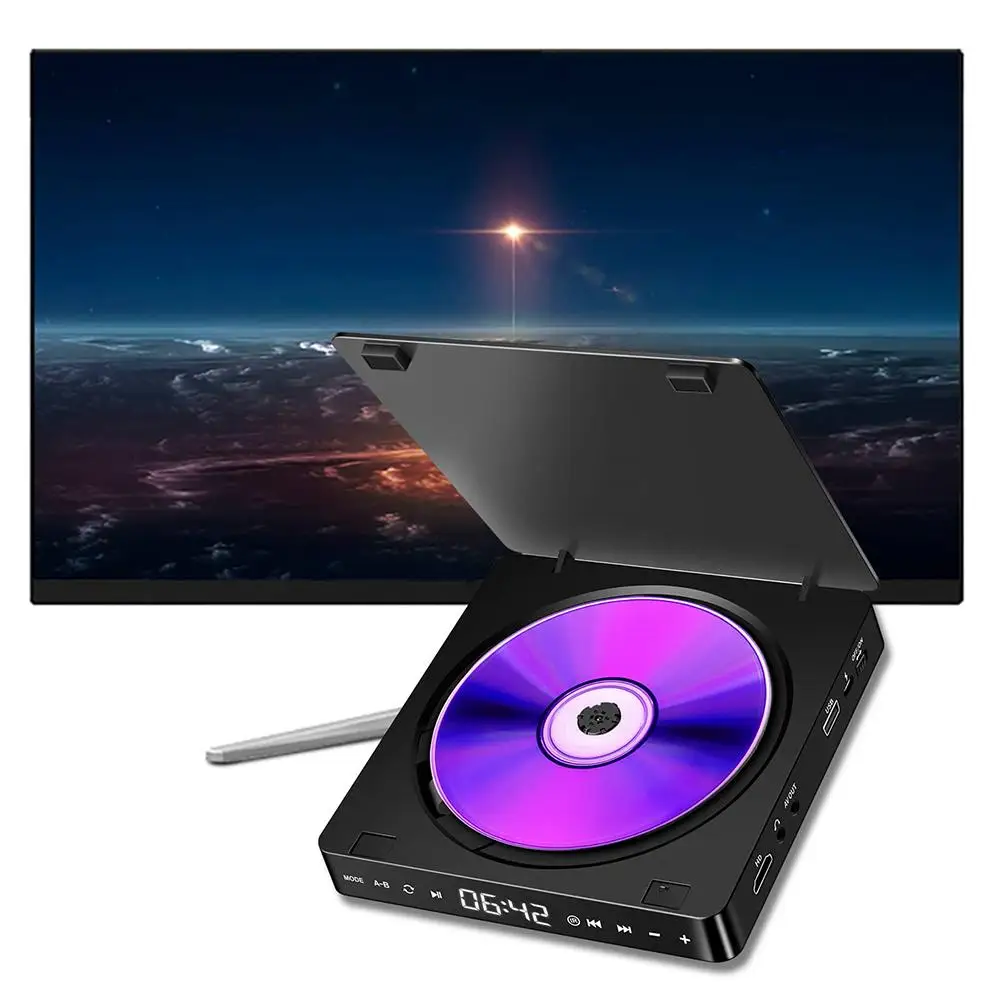 

New Home DVD/VCD Hd Video Player Hi-fi Stereo Speakers 1080P Multi-functional Portable Mini Cd Player