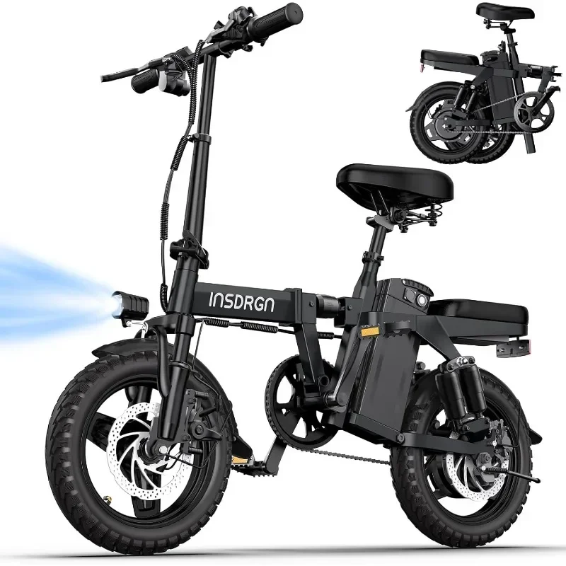 

INSDRGN Electric Bike for Adults and Teens,14" Folding Adult E Bike with 650W Peak Motor,20MPH,28Miles Range