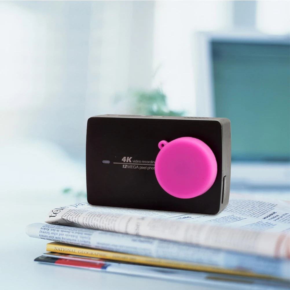 

Silicone Protective Case For 4K Action Camera Dustproof Anti Slip Durable Washable Camera Cover Rosy Color