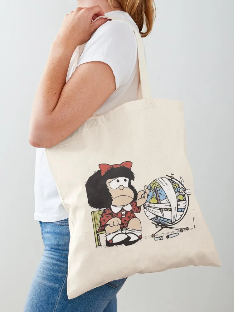 Mafalda Quino Tote Bag canvas shopping bag shopping bags foldable shopping bag logo