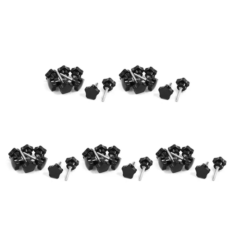 VOFUN-40 Pcs M6 X 30Mm Male Thread Dia Head Clamping Screw Knob