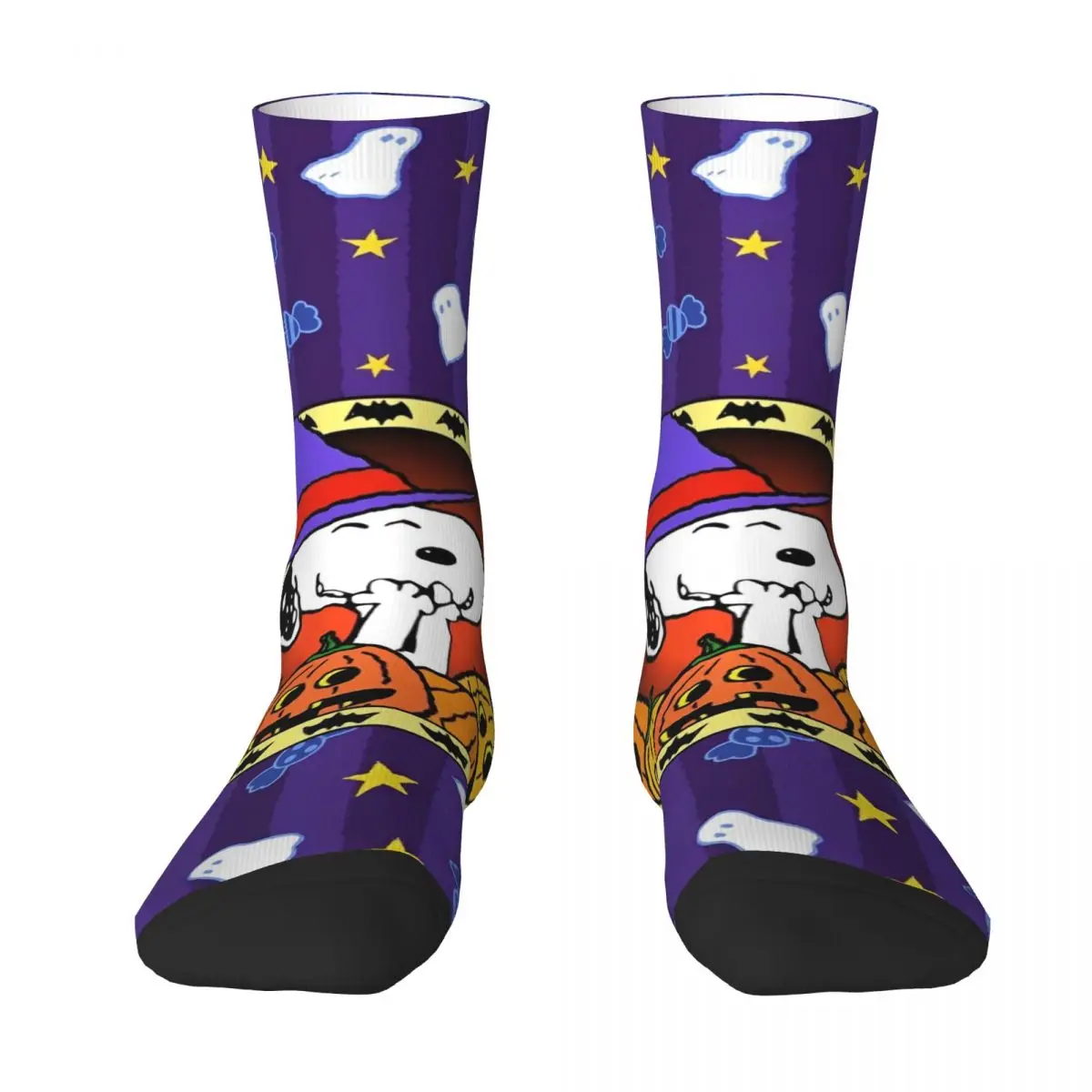 Snoopy Halloween Stockings Design Casual Socks Winter Non-Slip Socks Adults Men Skateboard Comfortable Socks