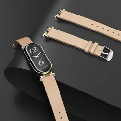 Leather Strap For MI Band 8 7 6 MI Band 9 Wrist Band Watchband for Xiaomi Smart Band 8 Bracelet Mi 5 4 3 Watch Strap Accessories