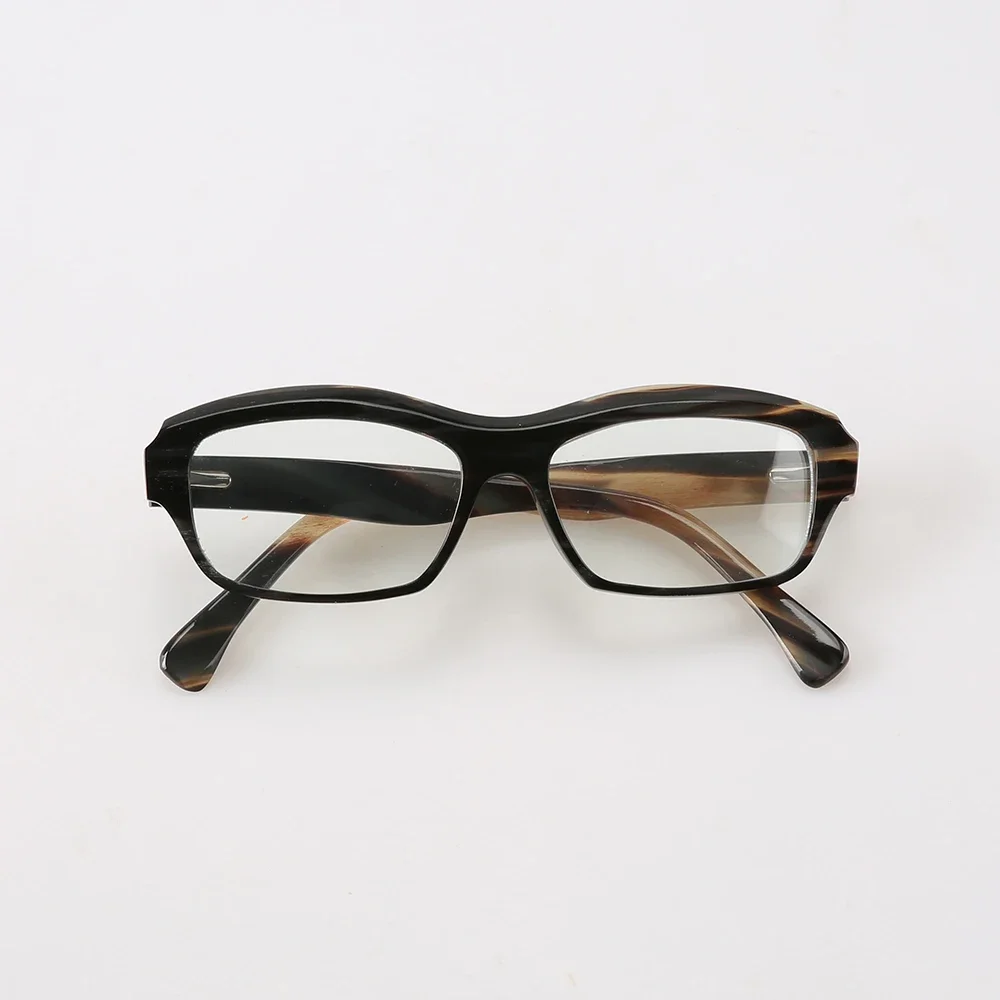 

Eyeglass Frames Unique Square Retro Anti Blue Clear Lenses Eyeglasses Handmade Natural Horn Prescription Man Glasses Frames