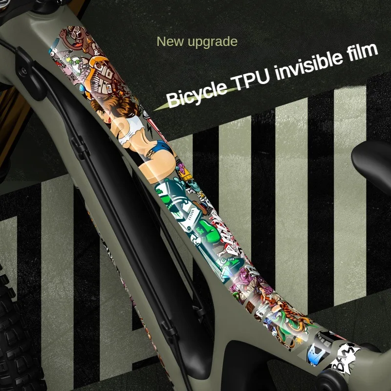 

2024 MTB Bicycle Frame Protective Film Bicycle Scratch-Resistant Protect Frame Removable Sticker Decal Sticker for Mountain Bike