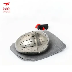 Keith Pure Titanium Creative Egg Make Tea Shape Tea Strainer Tea Make Coffee Scented Filter Hold Fitting Built In Teacup Mi3920