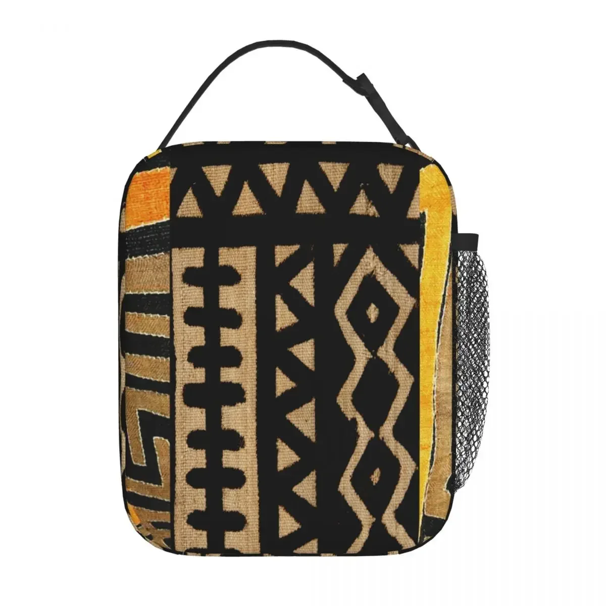 Contemporary African Mud Cloth Insulated Lunch Bags Ancient Lunch Container Thermal Bag Tote Lunch Box Work Picnic Food Bag